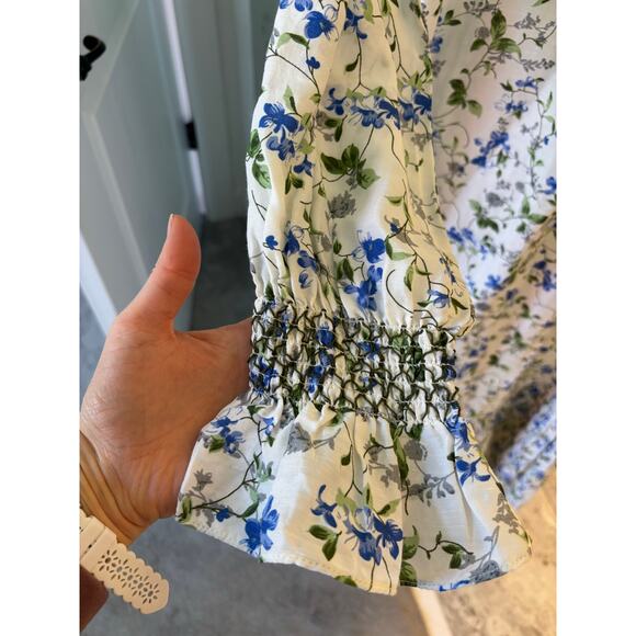 NWTs Sold Out Zara Printed Rustic Floral Dress Smocked size xs $90 A27 - Picture 5 of 11